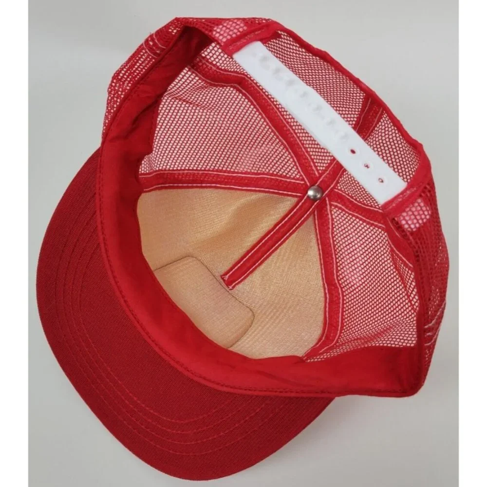 Vintage McKay Empire Plow Company Red White Mesh Snapback Trucker Hat‎ RCC USA